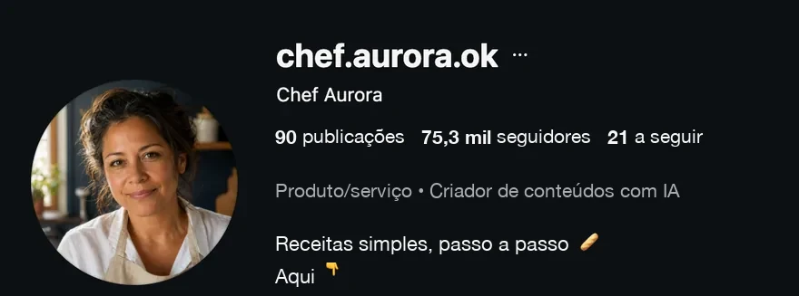 Chef Aurora no Instagram