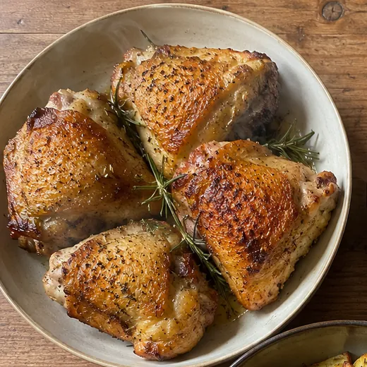 Coxas de frango estaladiças