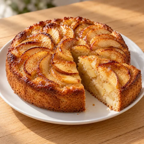 Bolo de maçã caseiro
